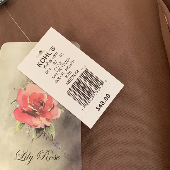 Lily Rose Floral Dress, Size Medium, Brown/Multi Floral Design - Picture 11 of 13